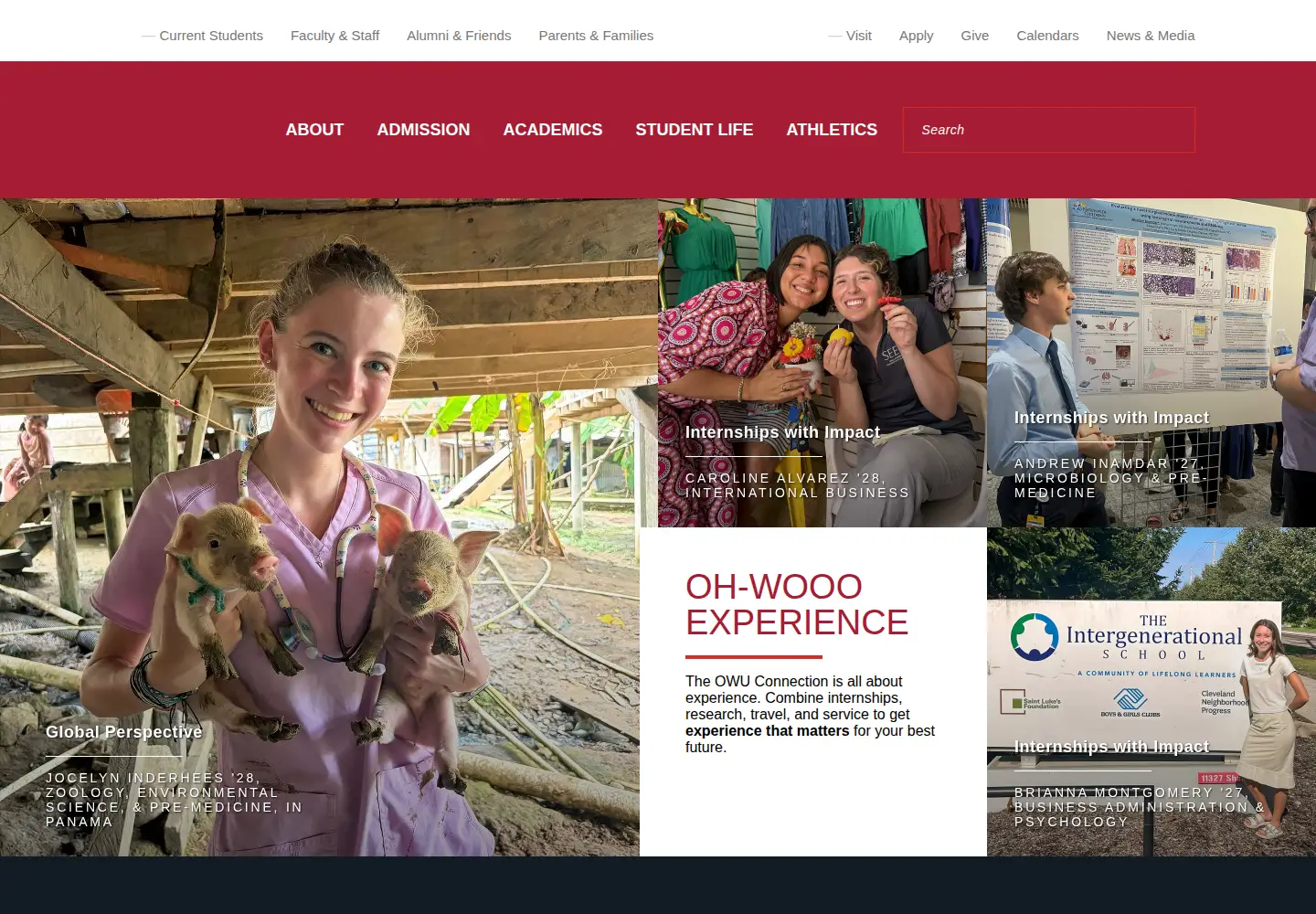 Screenshot of owu.edu