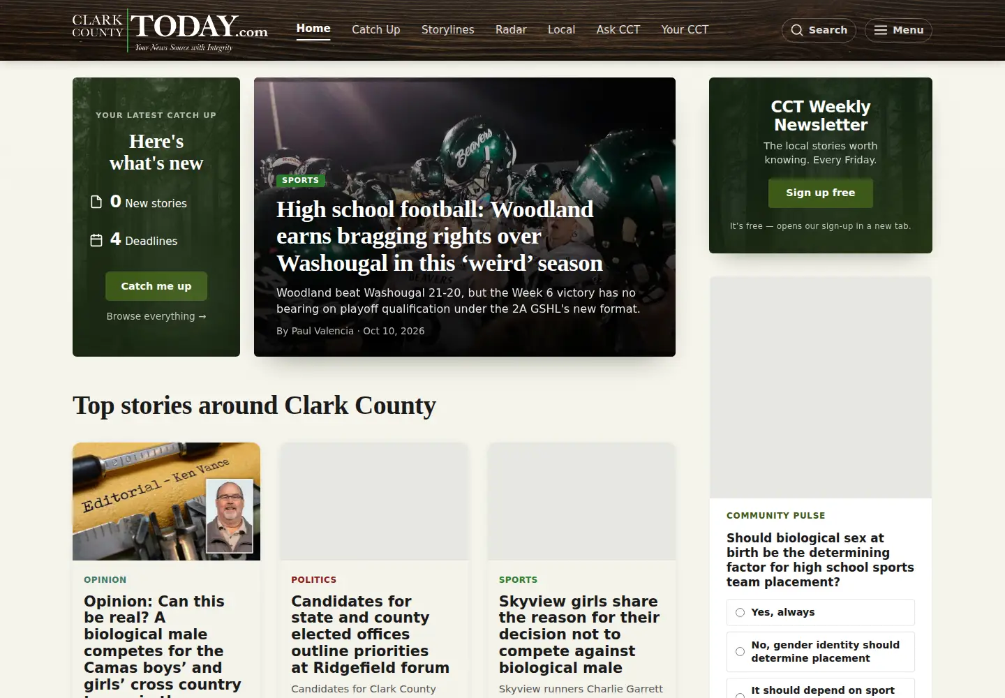 Screenshot of clarkcountytoday.com