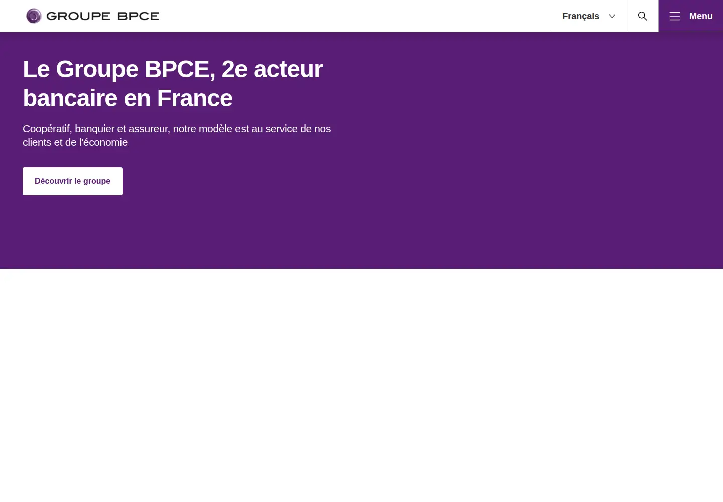 Captured homepage of groupebpce.com in the current scan