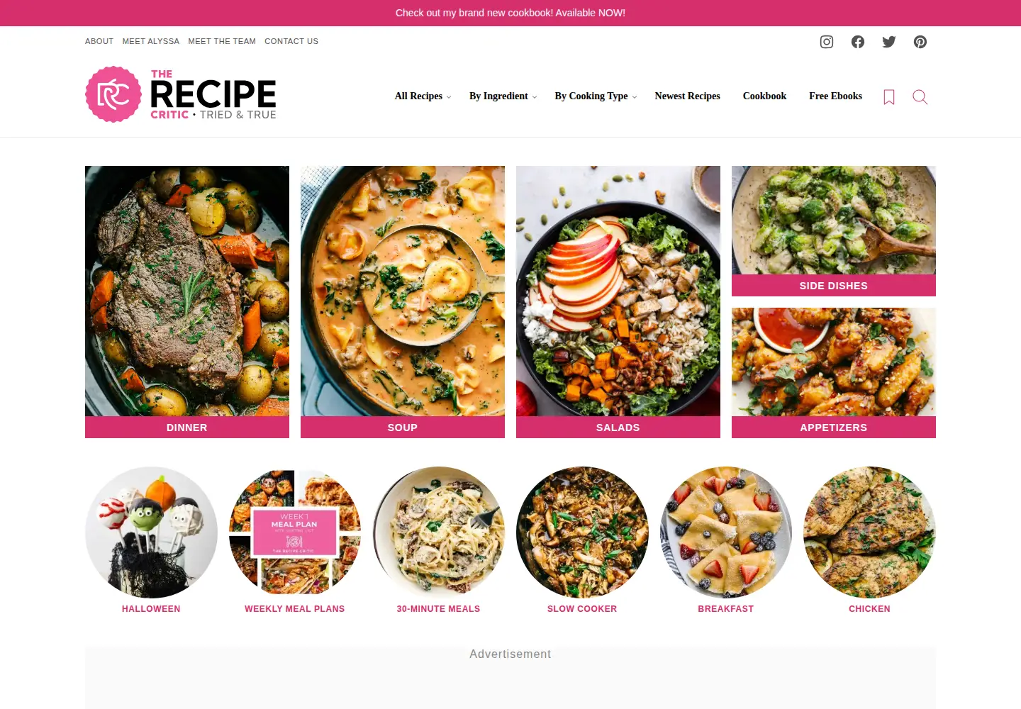 Screenshot of therecipecritic.com