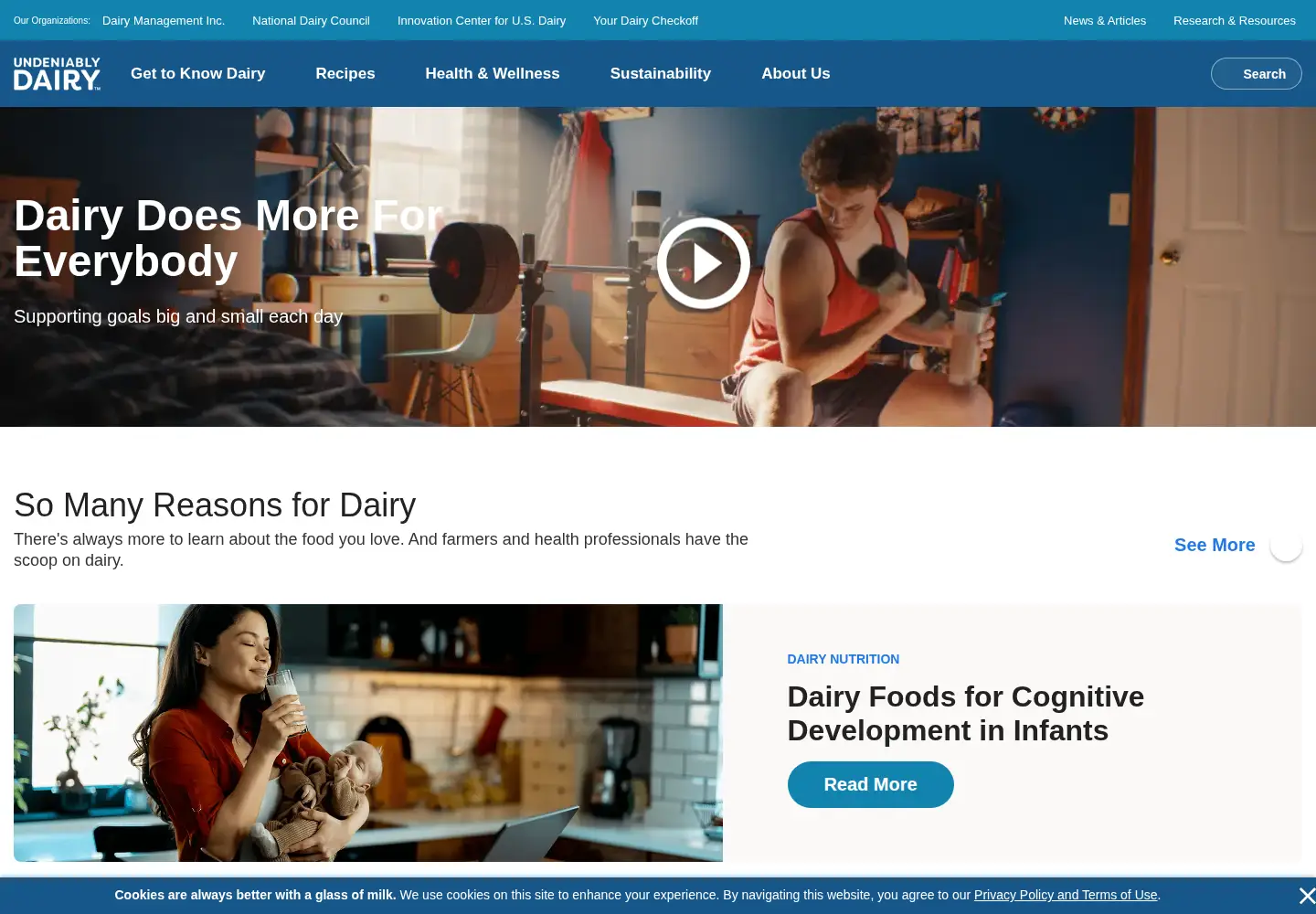 Screenshot of usdairy.com