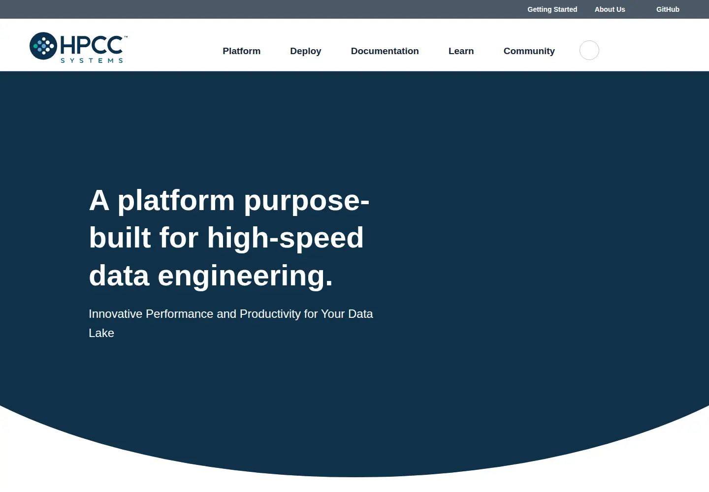 Screenshot of hpccsystems.com