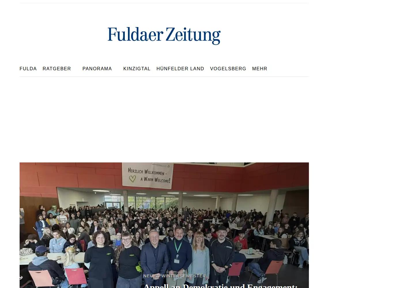 Screenshot of fuldaerzeitung.de