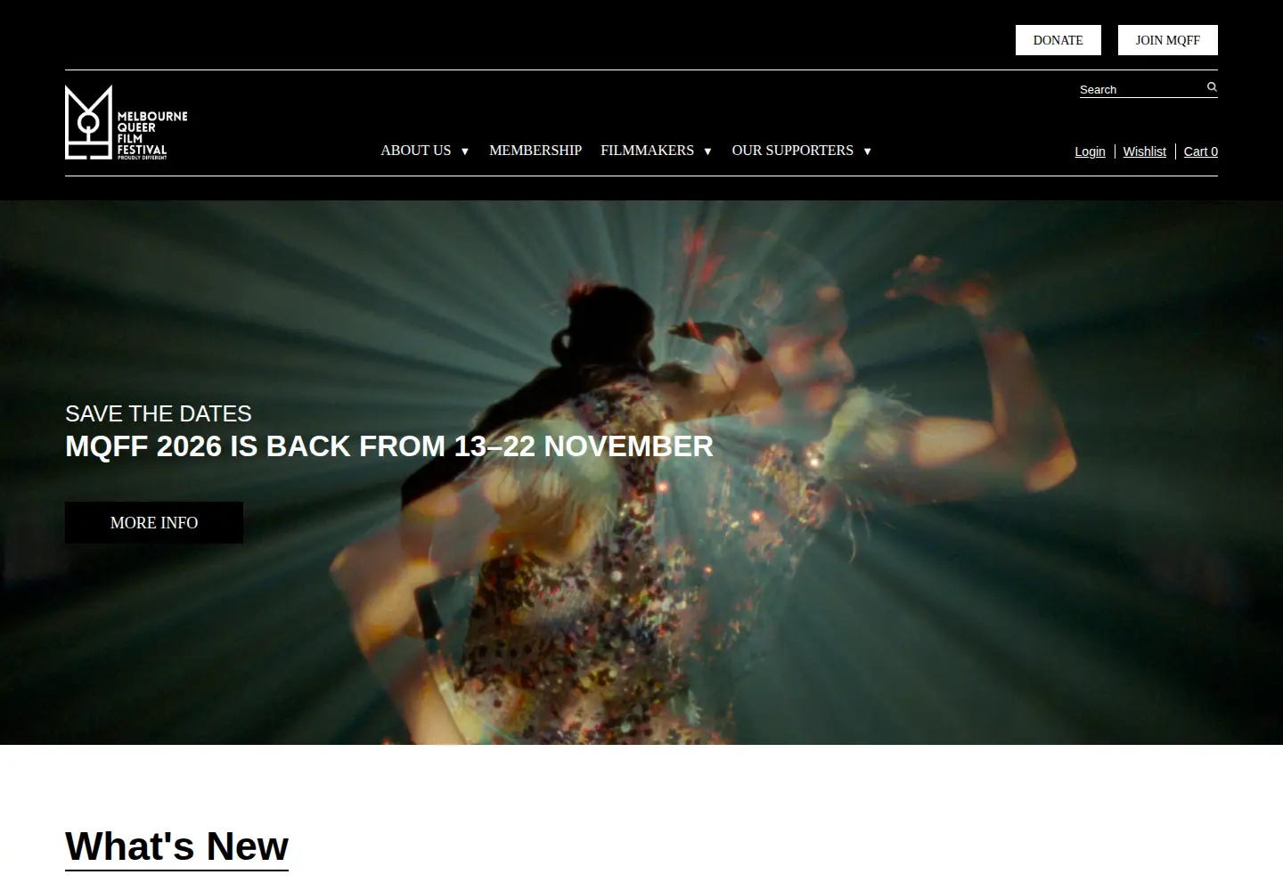 Captured homepage of mqff.com.au in the current scan
