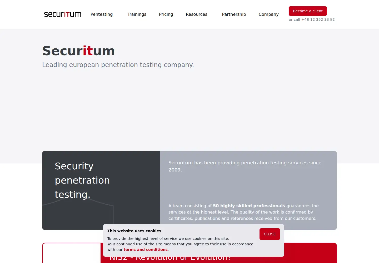 Screenshot of securitum.com