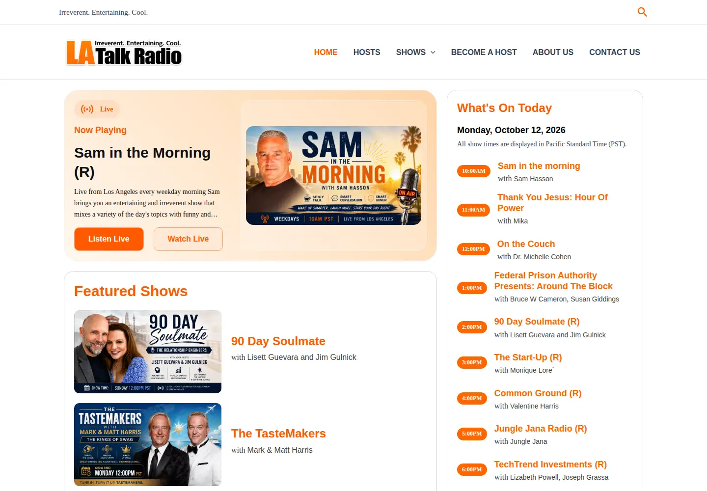 Captured homepage of latalkradio.com in the current scan