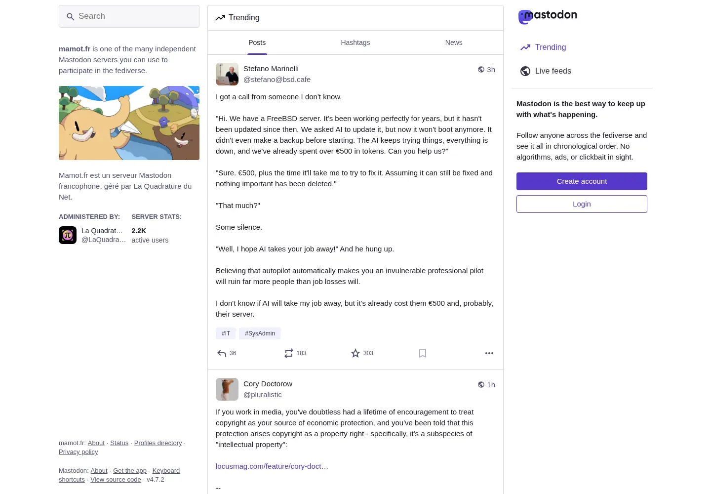 Screenshot of mamot.fr