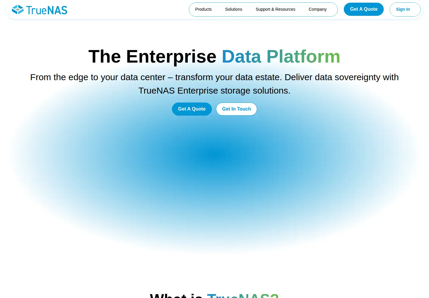 Screenshot of truenas.com