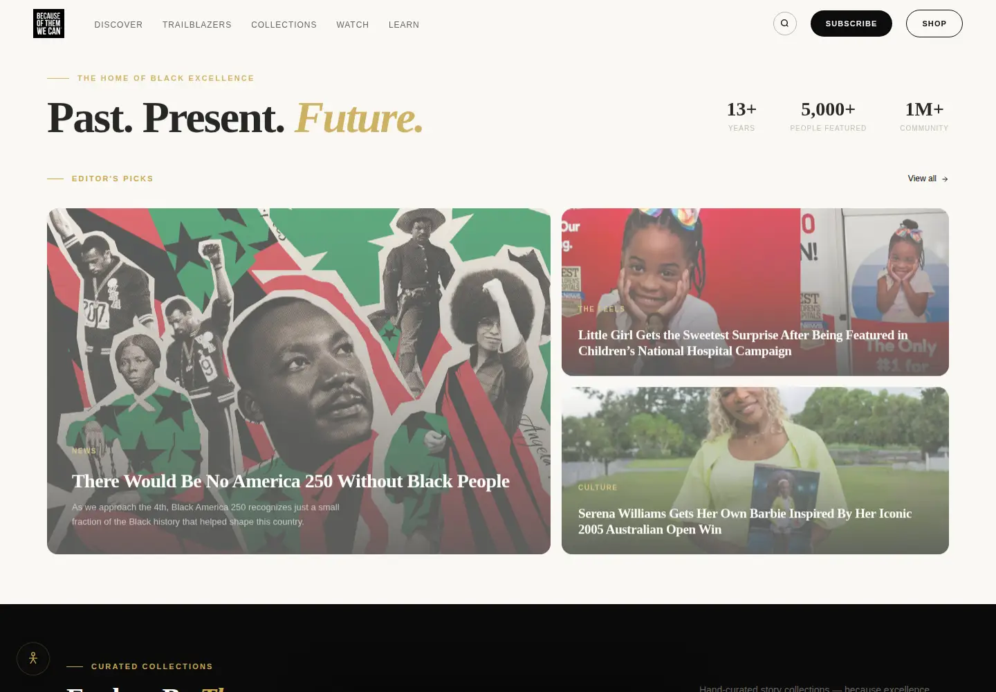 Screenshot of becauseofthemwecan.com
