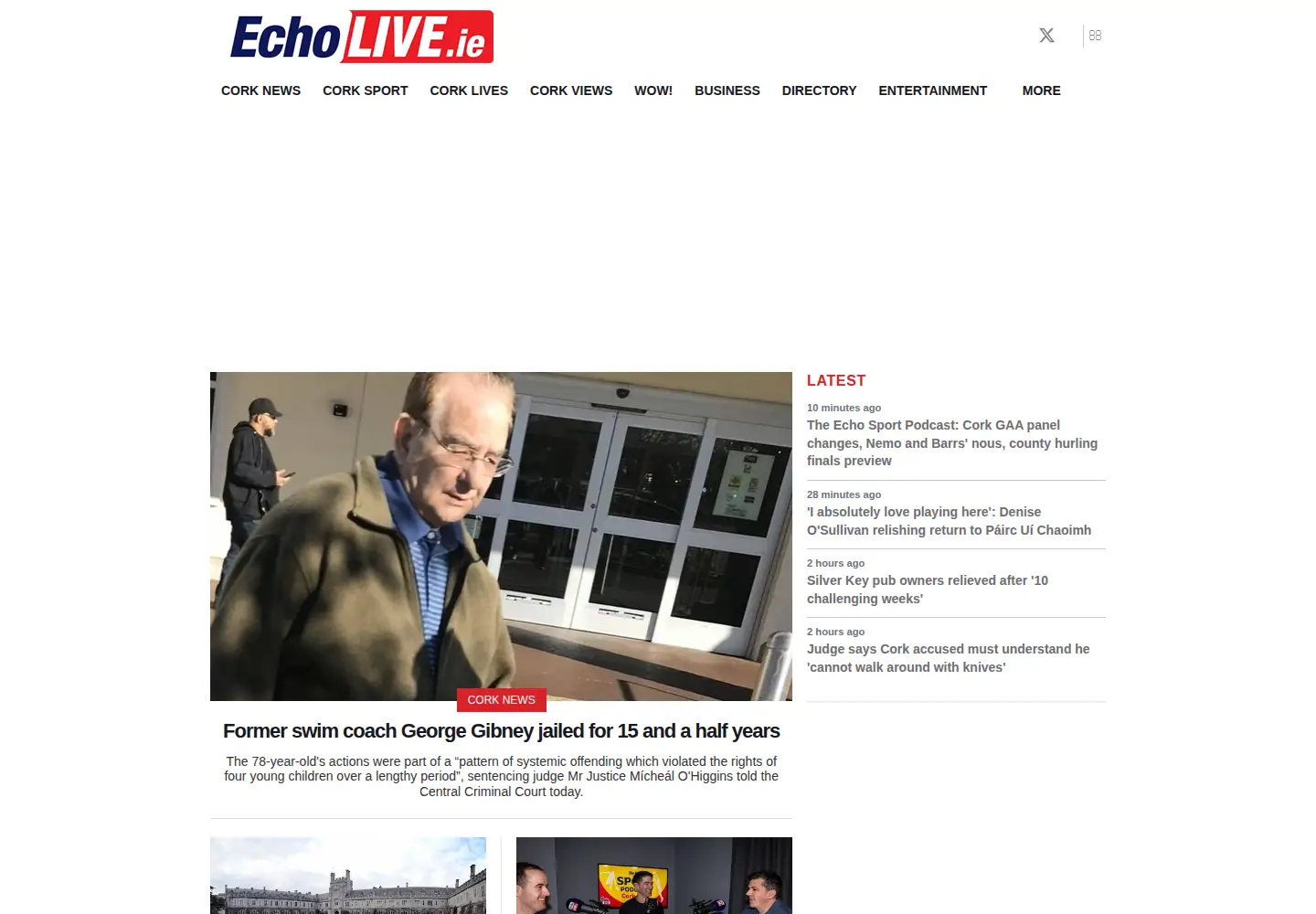 Screenshot of echolive.ie