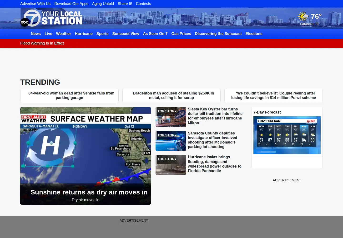 Screenshot of mysuncoast.com