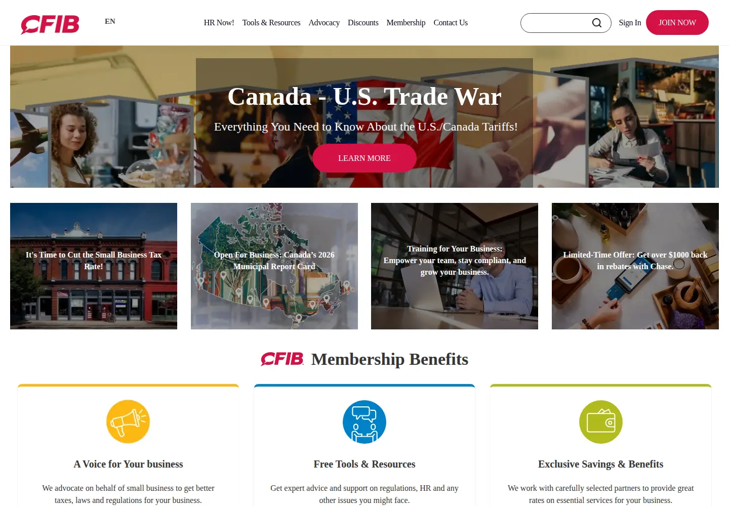 Screenshot of cfib-fcei.ca