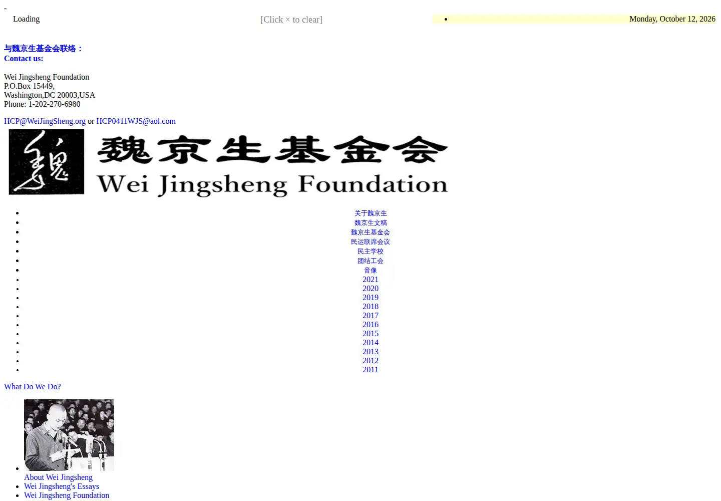 Screenshot of weijingsheng.org