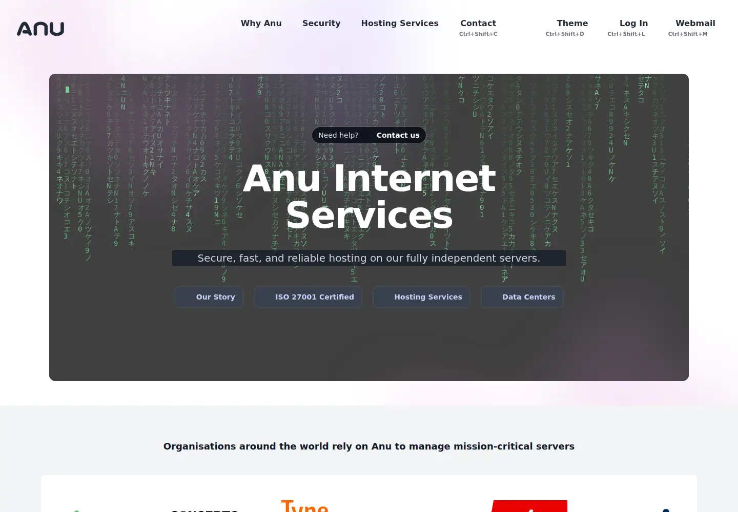 Screenshot of anu.net