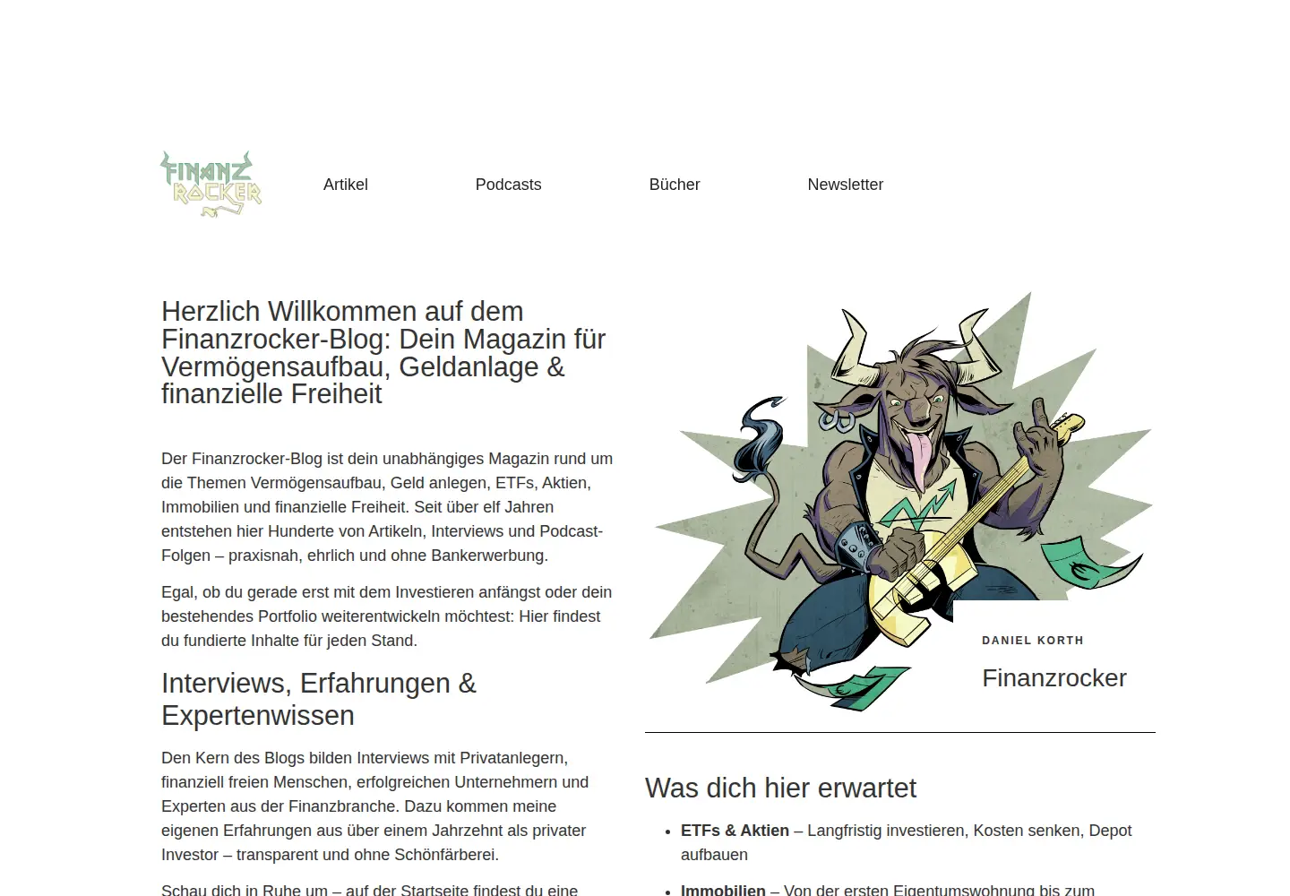 Screenshot of finanzrocker.net