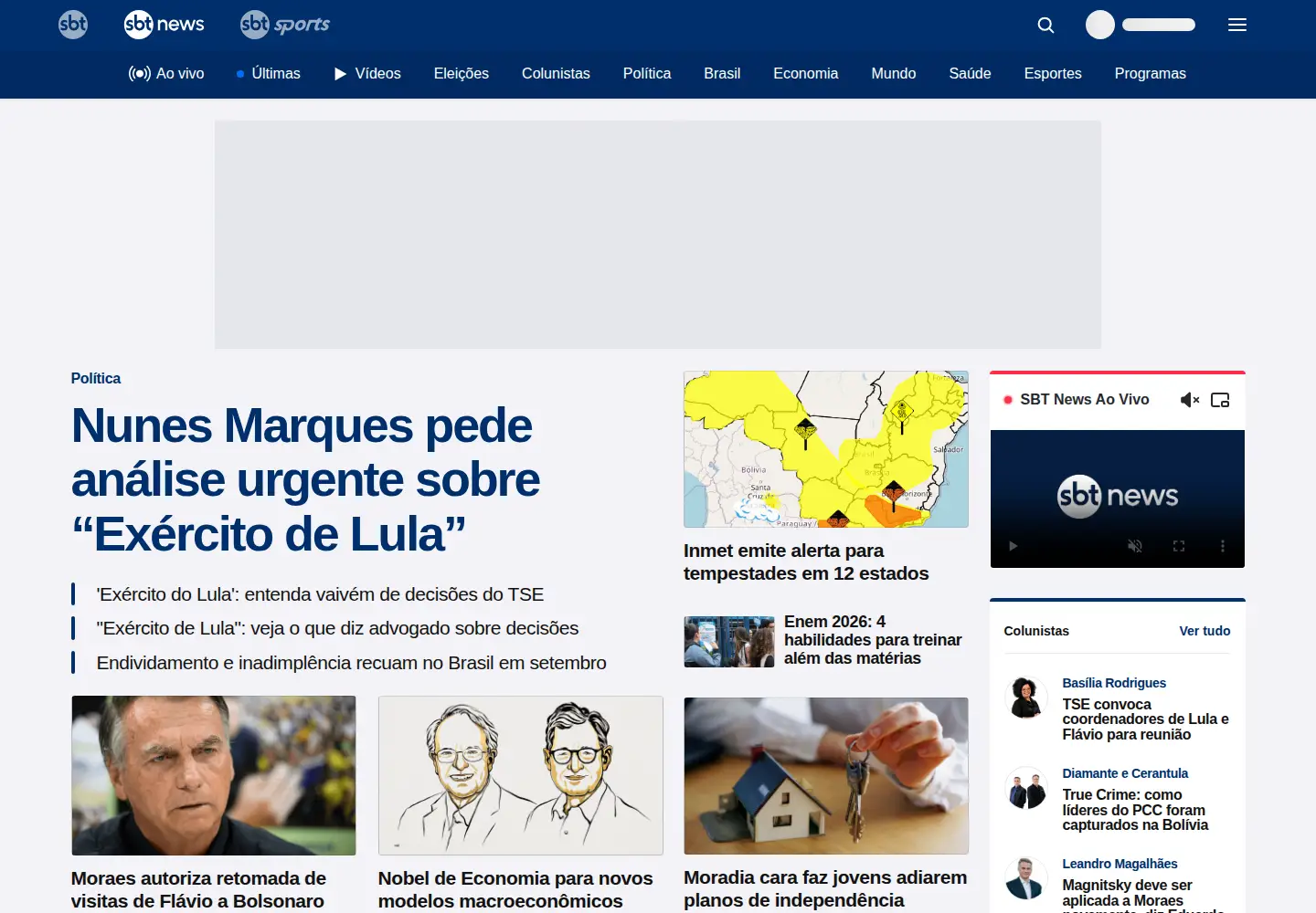 Screenshot of sbtnews.com.br