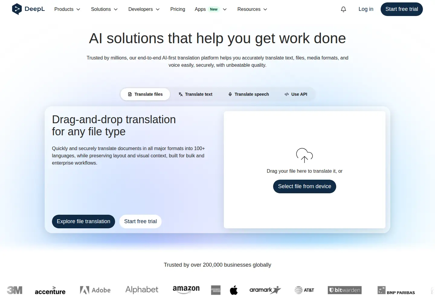 Screenshot of deepl.com