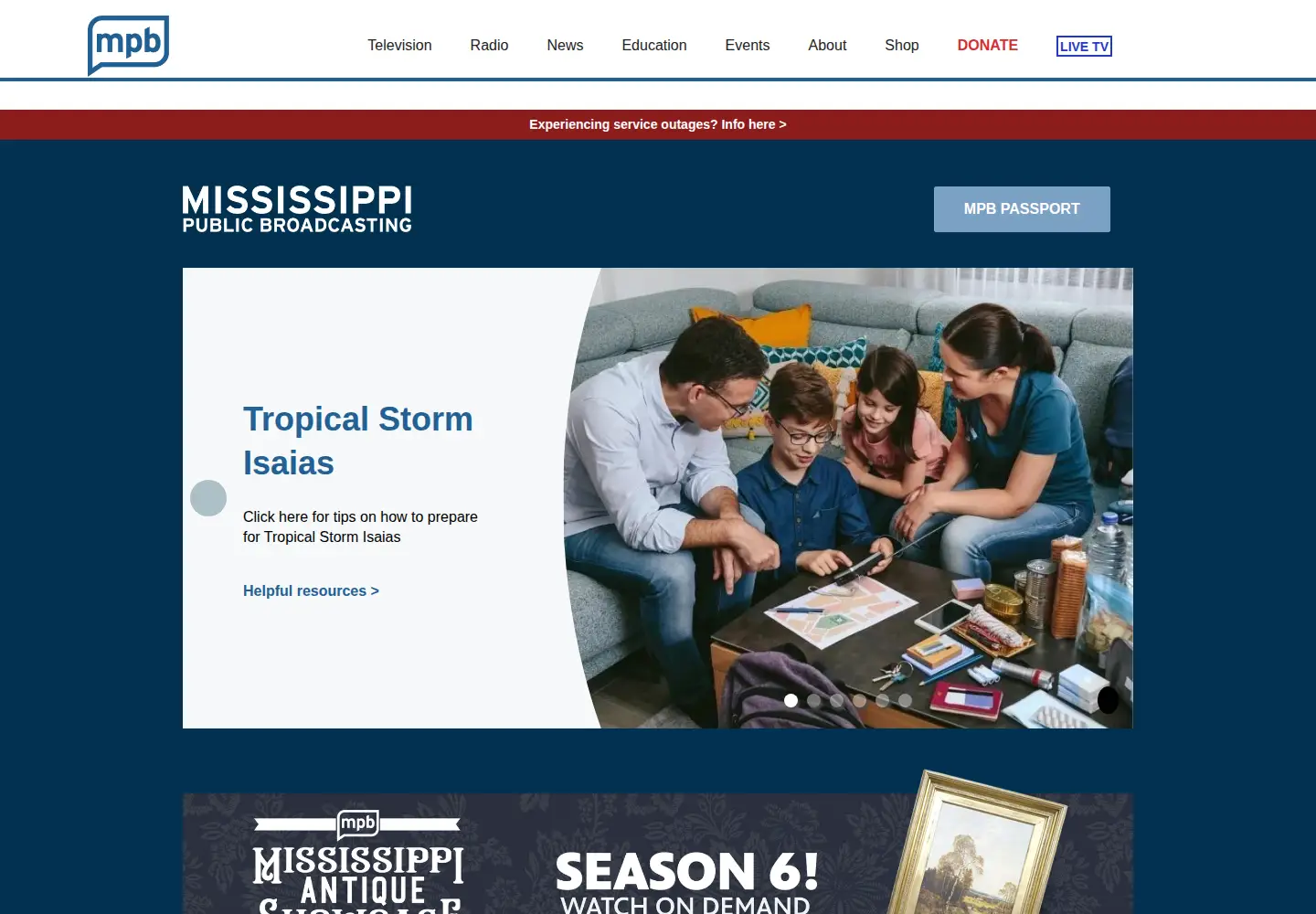 Screenshot of mpbonline.org