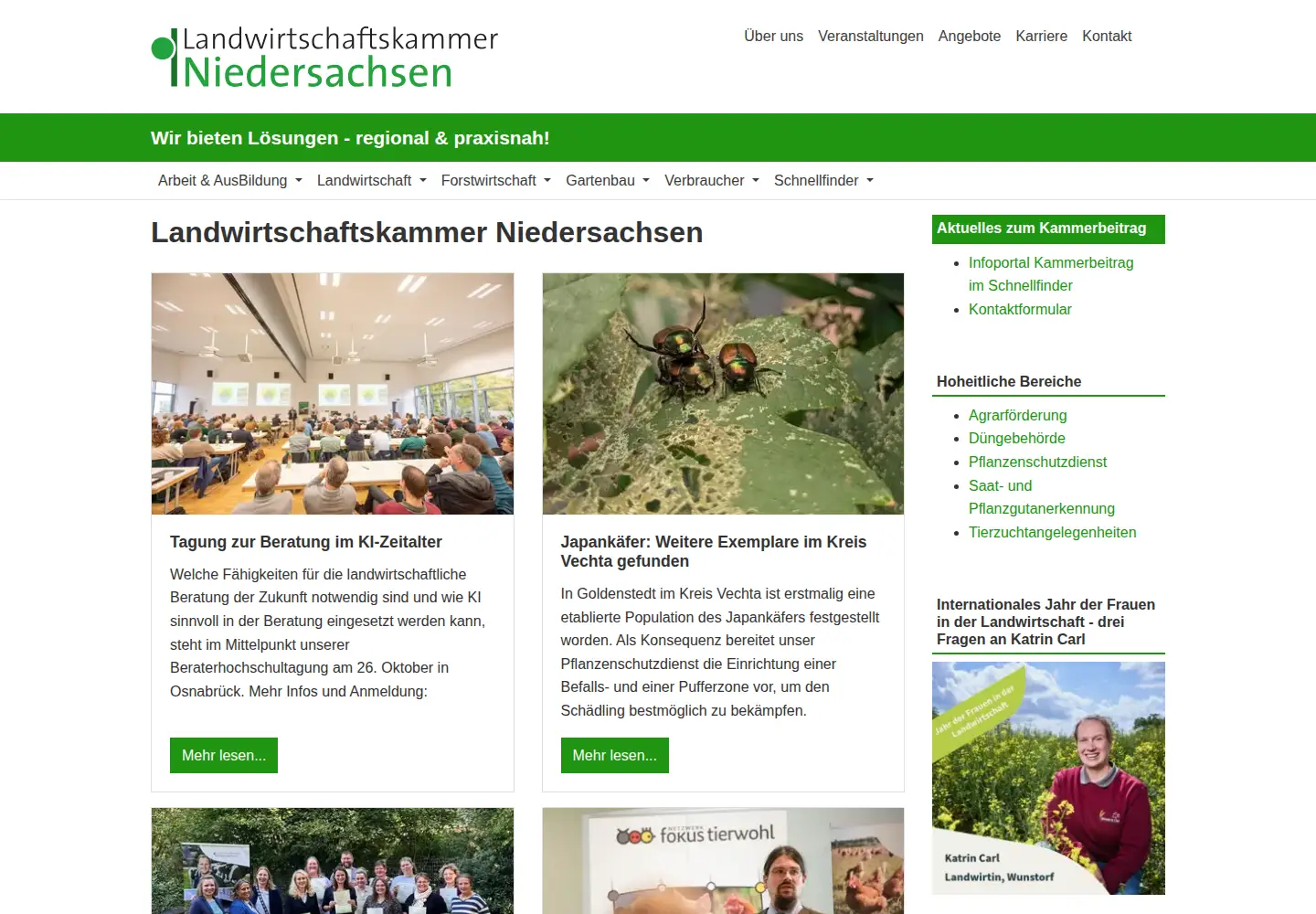 Screenshot of lwk-niedersachsen.de