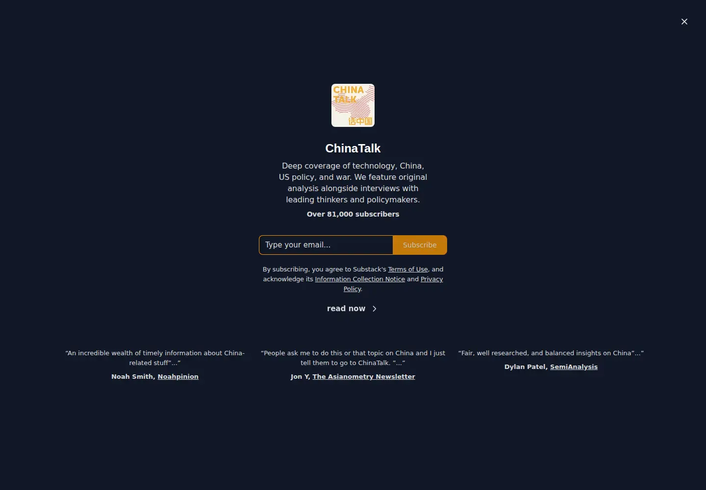 Screenshot of chinatalk.media