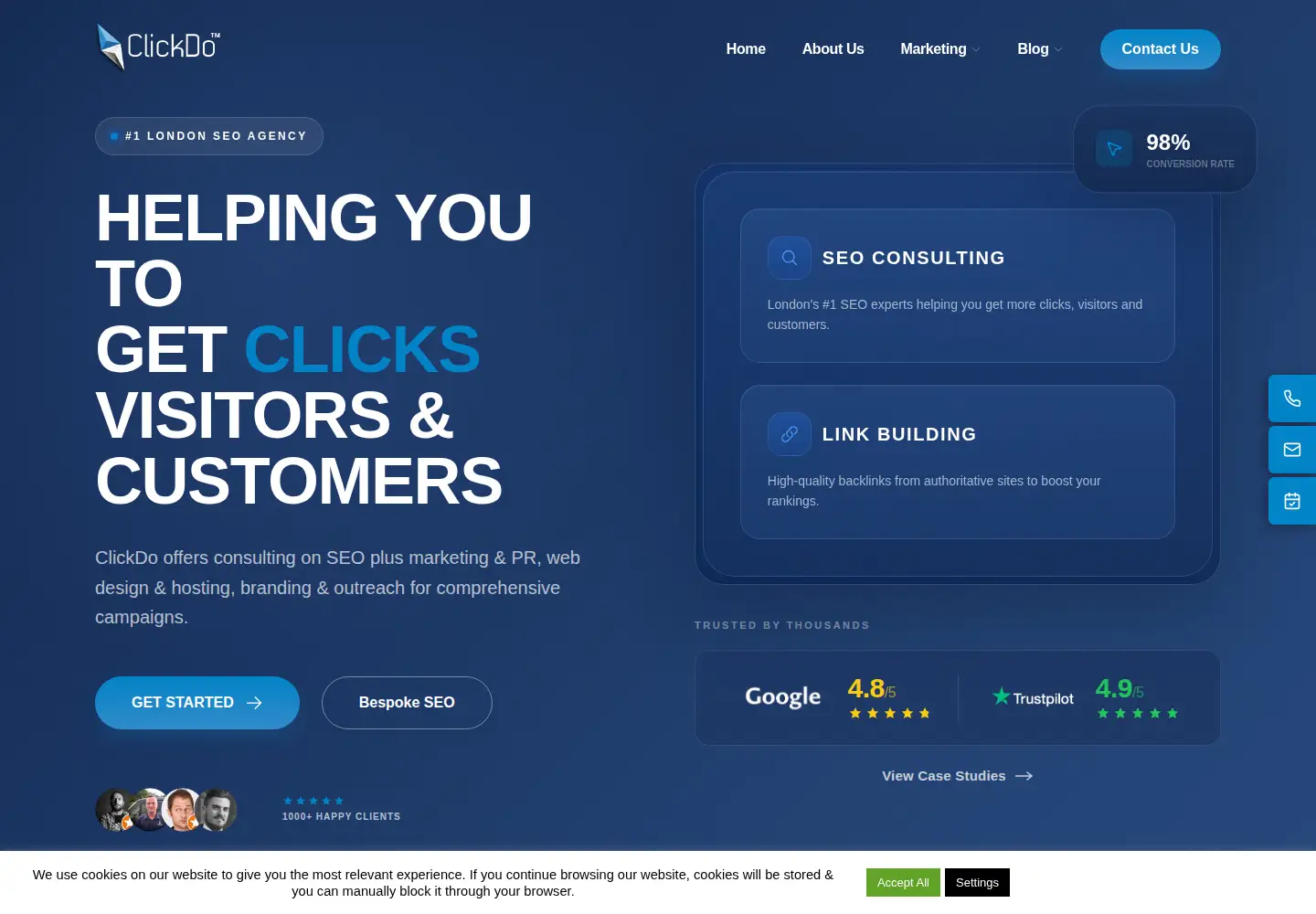 Screenshot of clickdo.co.uk