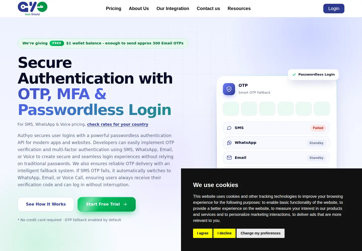 Captured homepage of authyo.io in the current scan