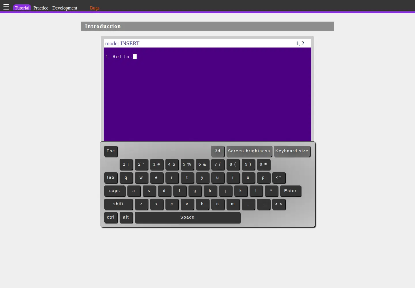 Screenshot of openvim.com