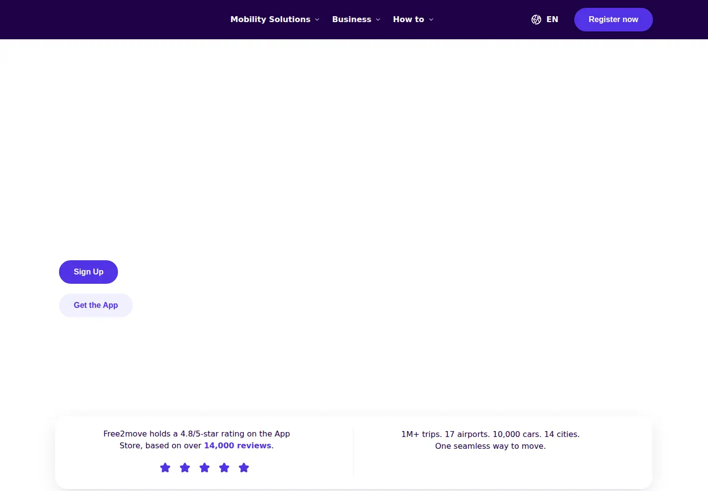 Screenshot of car2go.com