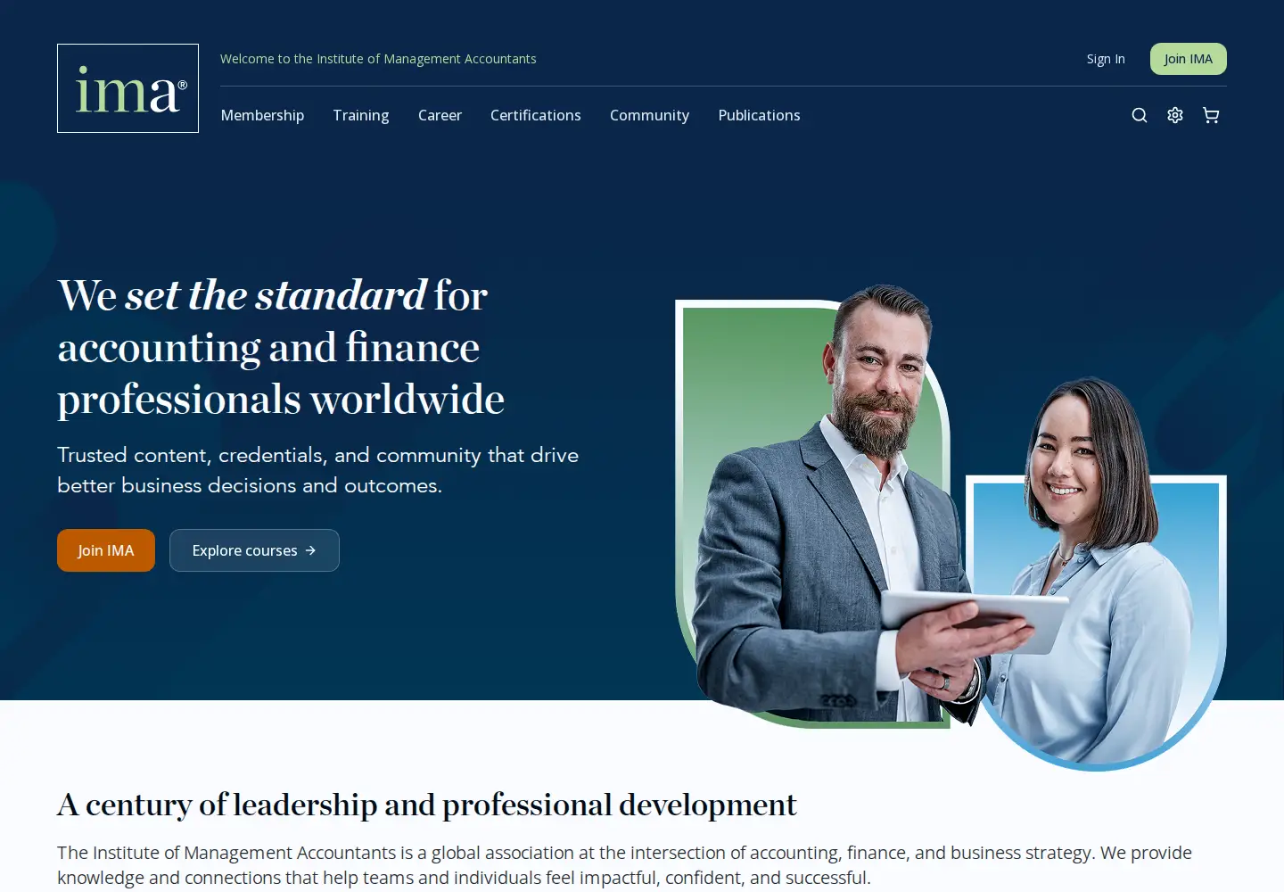 Screenshot of imanet.org