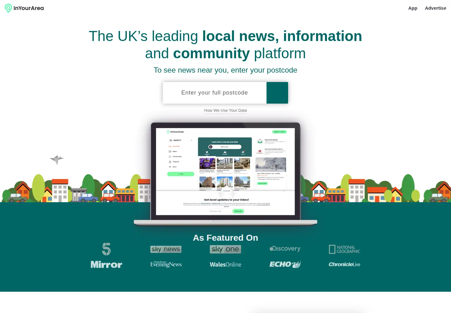 Screenshot of inyourarea.co.uk