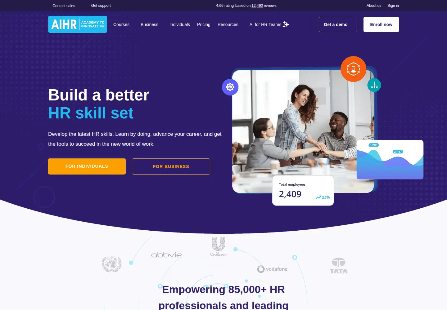 Screenshot of aihr.com