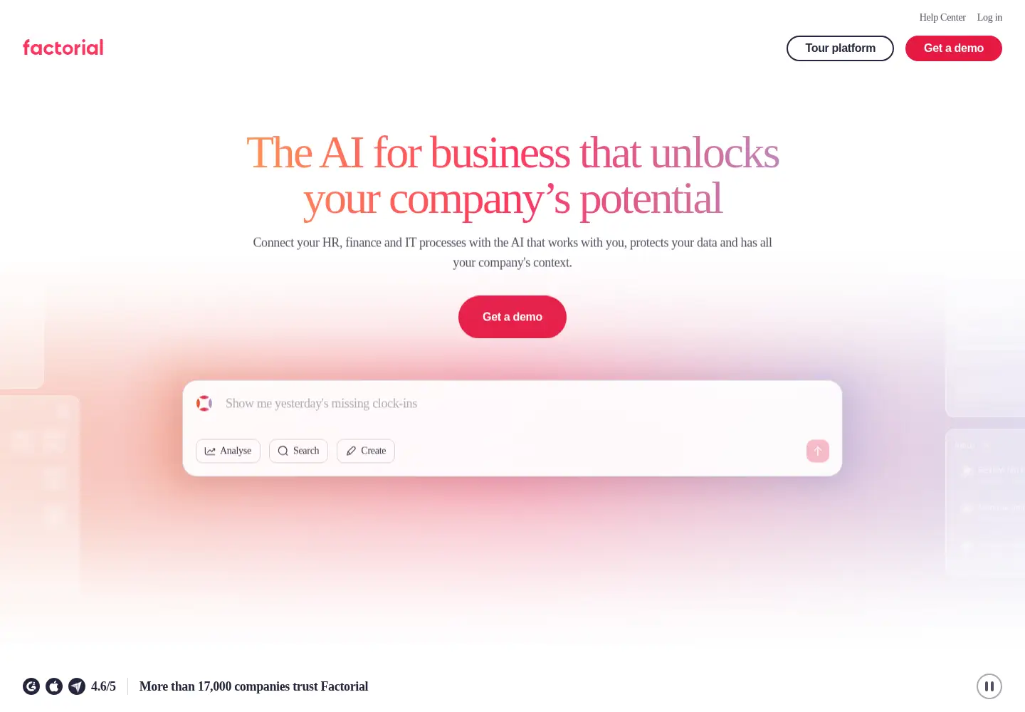 Captured homepage of factorialhr.com in the current scan