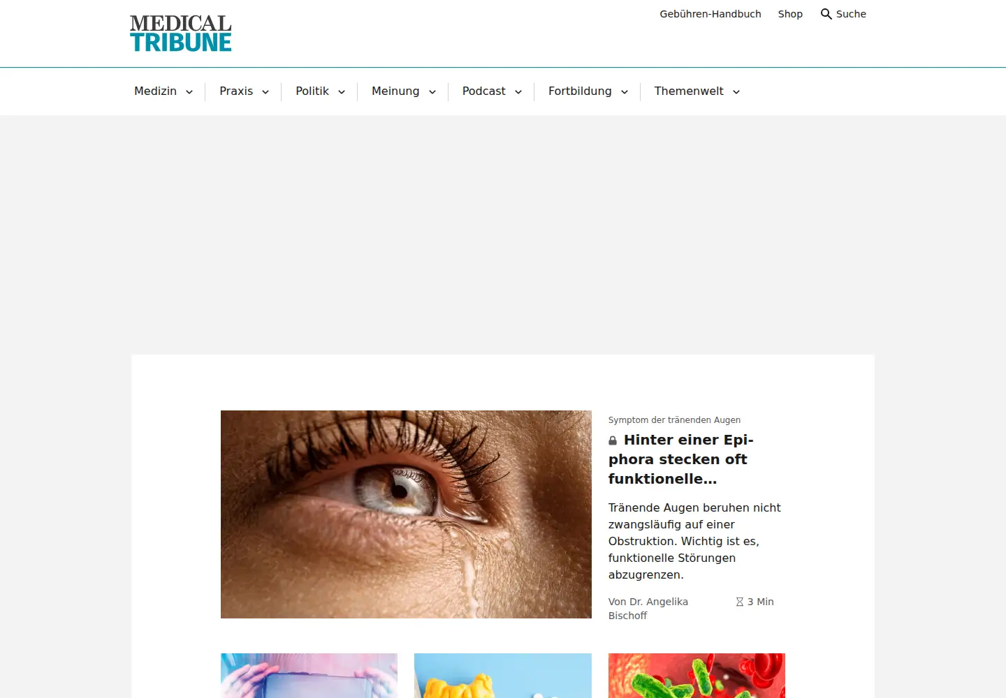 Screenshot of medical-tribune.de