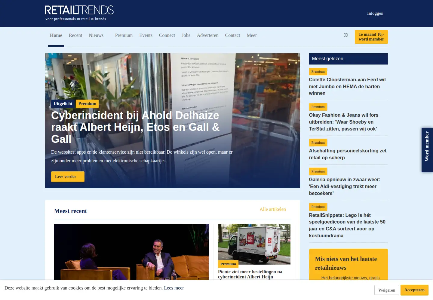 Screenshot of retailtrends.nl