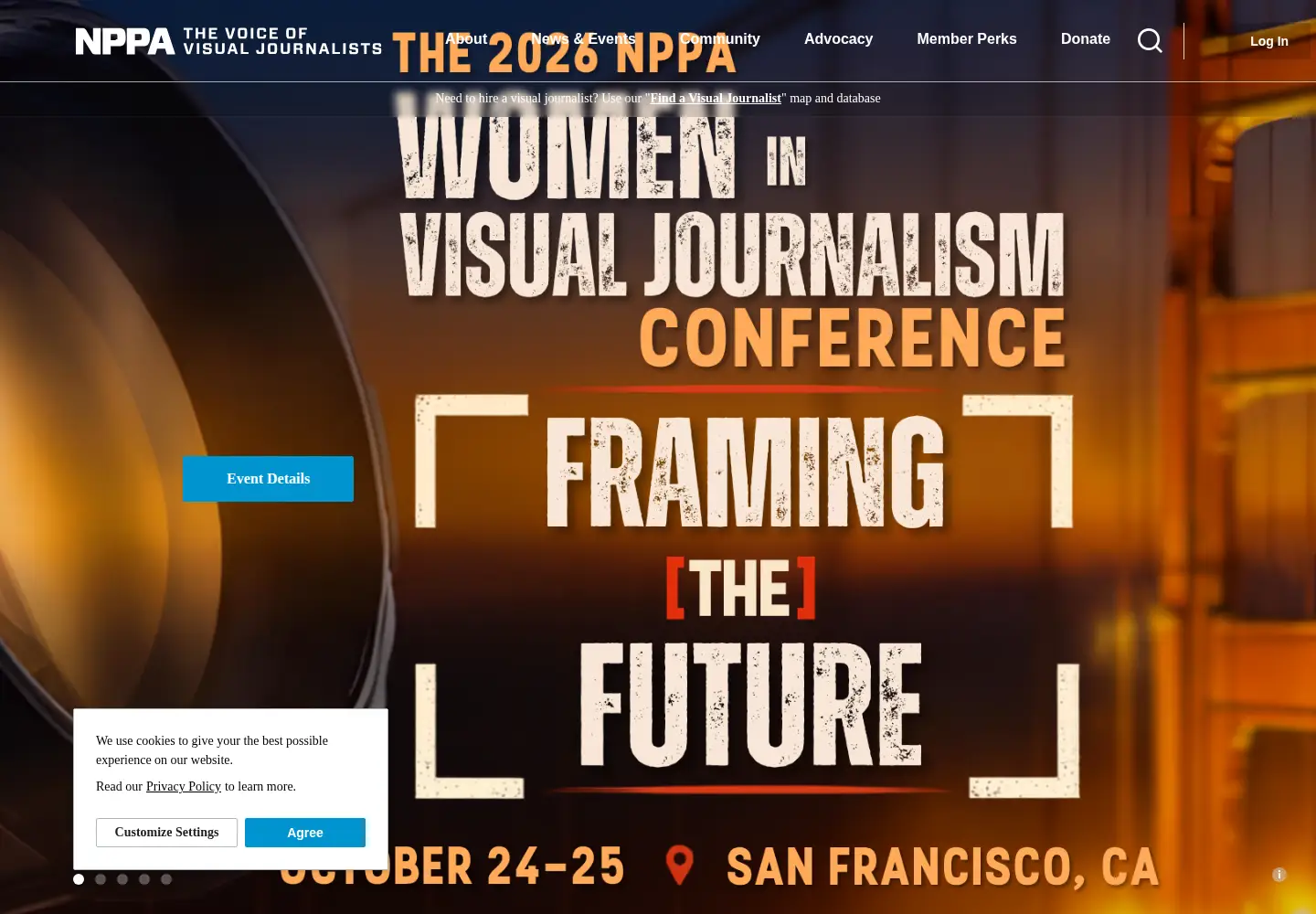 Captured homepage of nppa.org in the current scan