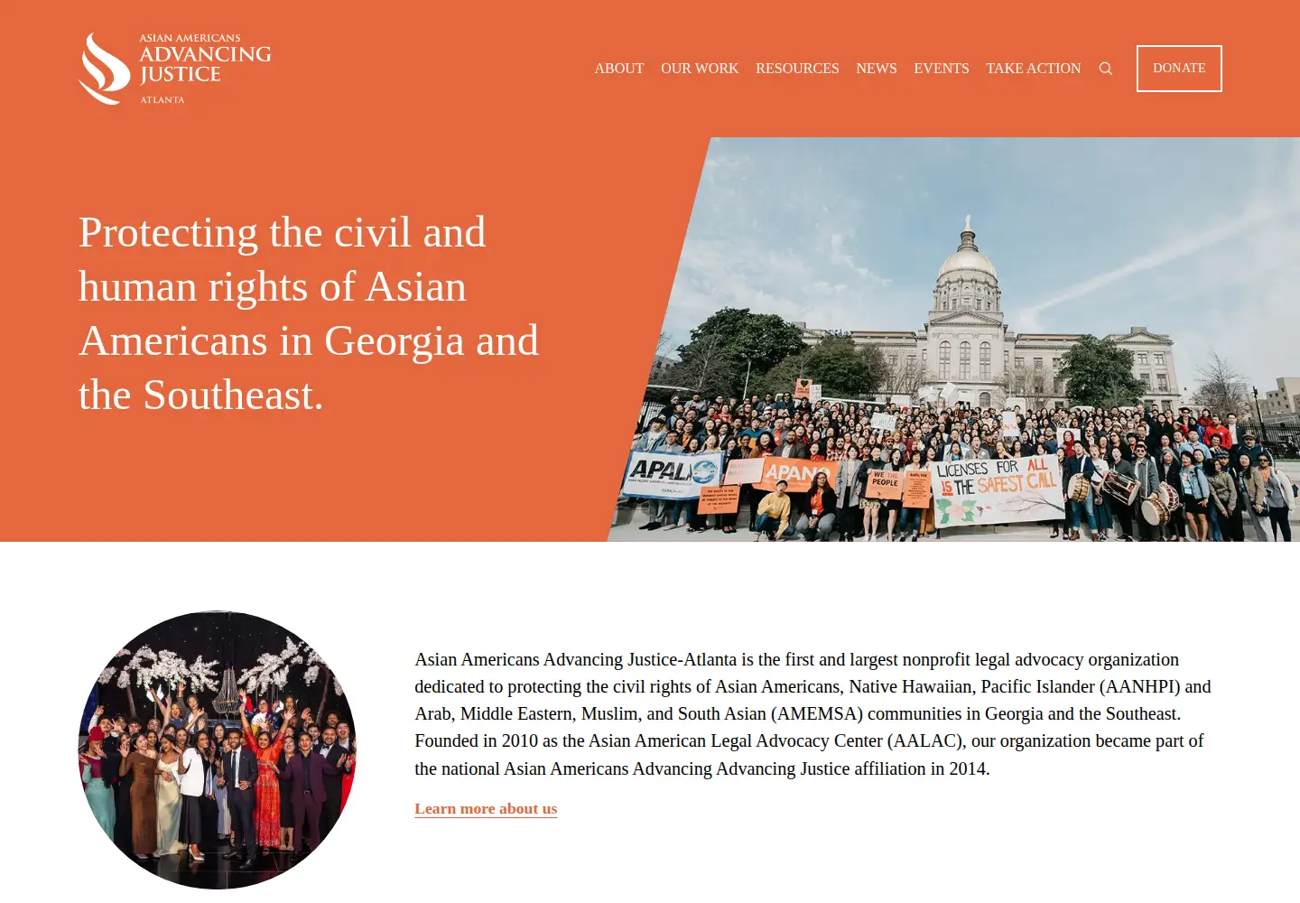 Screenshot of advancingjustice-atlanta.org