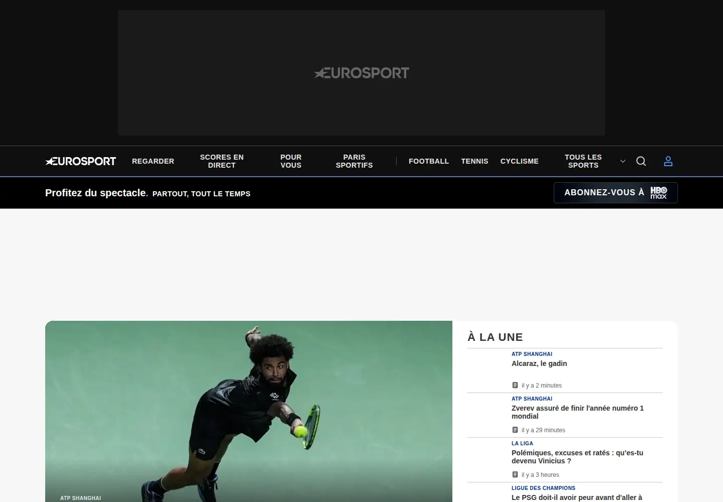 Screenshot of eurosport.fr