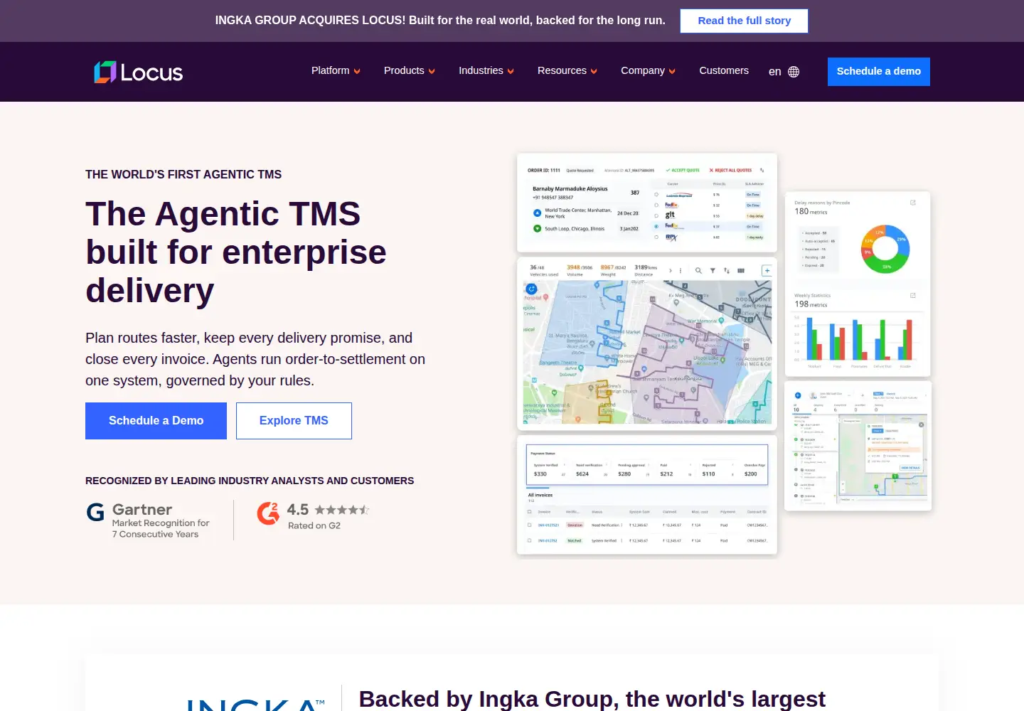 Captured homepage of locus.sh in the current scan