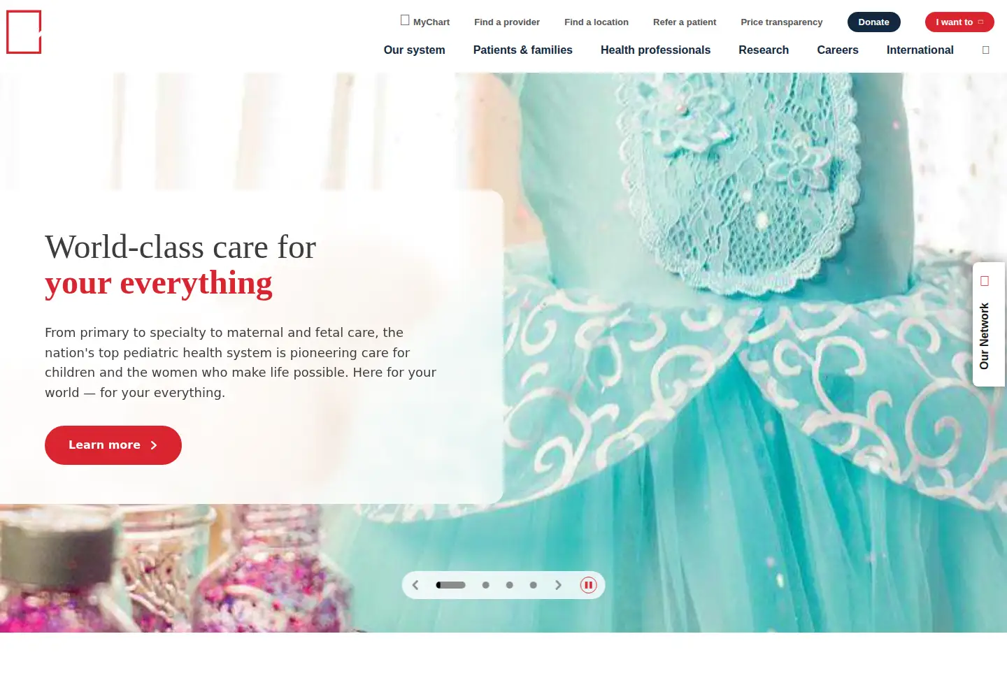 Screenshot of texaschildrens.org