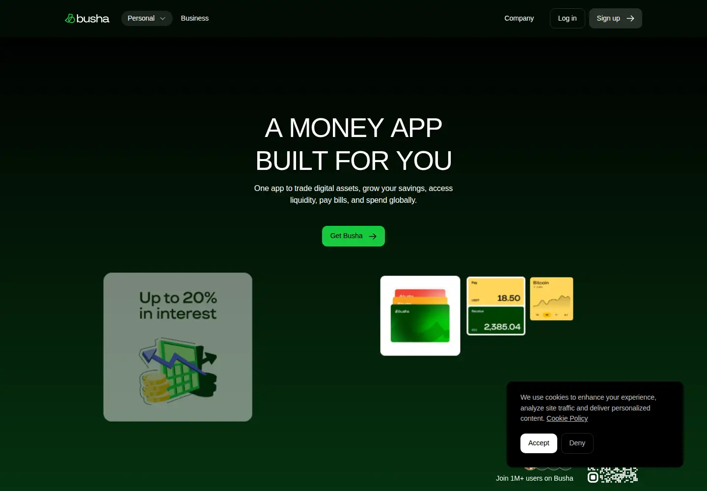 Screenshot of busha.co