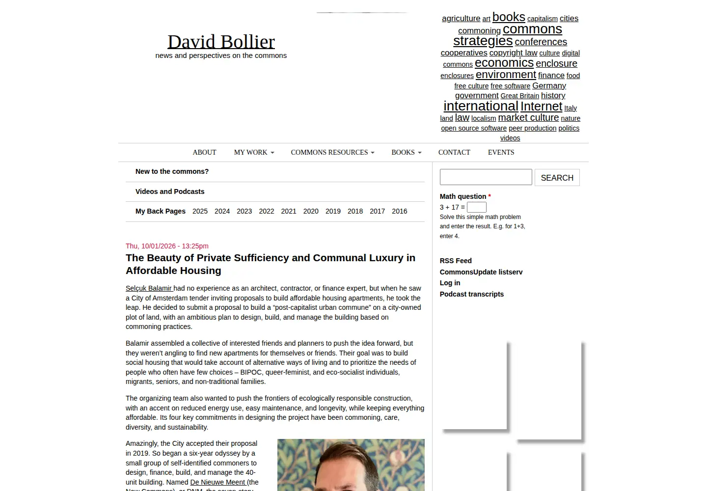 Screenshot of bollier.org