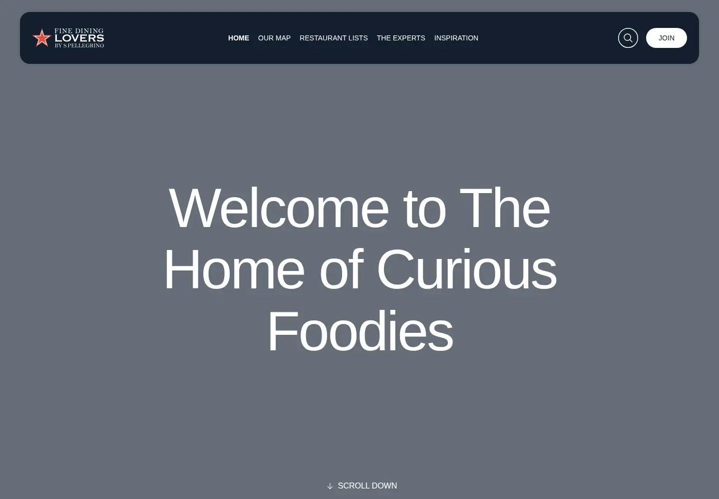 Captured homepage of finedininglovers.com in the current scan