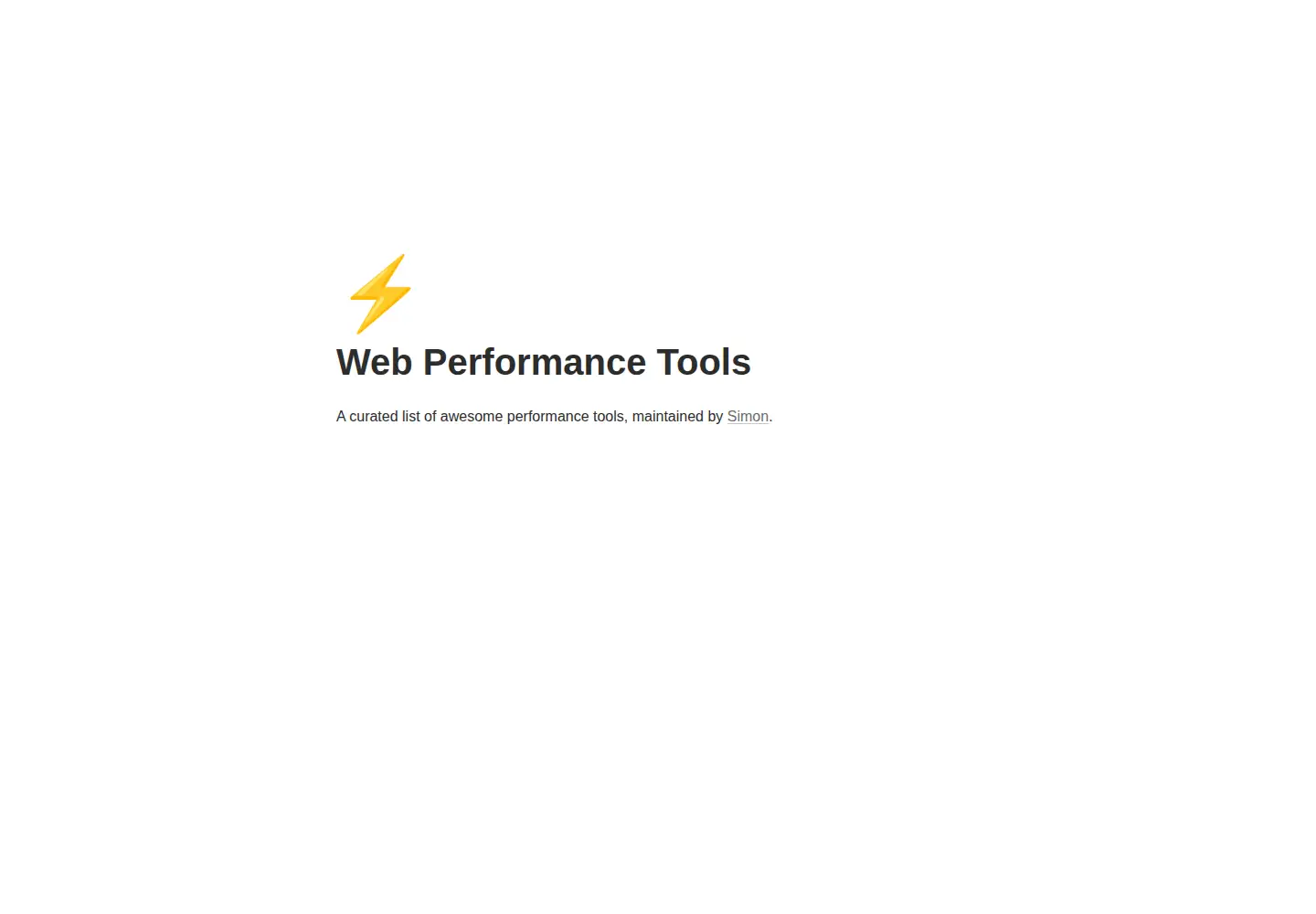 Captured homepage of webperf.tools in the current scan