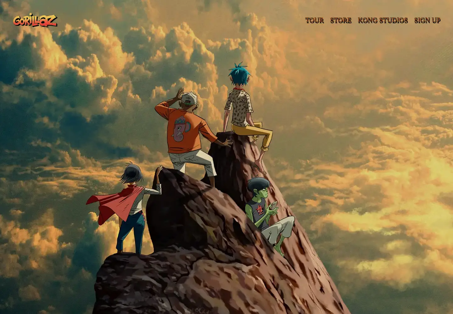 Screenshot of gorillaz.com