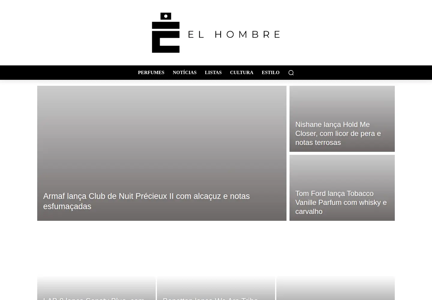 Captured homepage of elhombre.com.br in the current scan