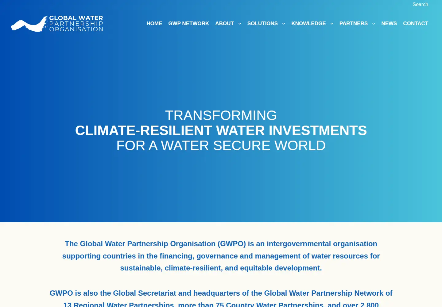 Screenshot of gwp.org
