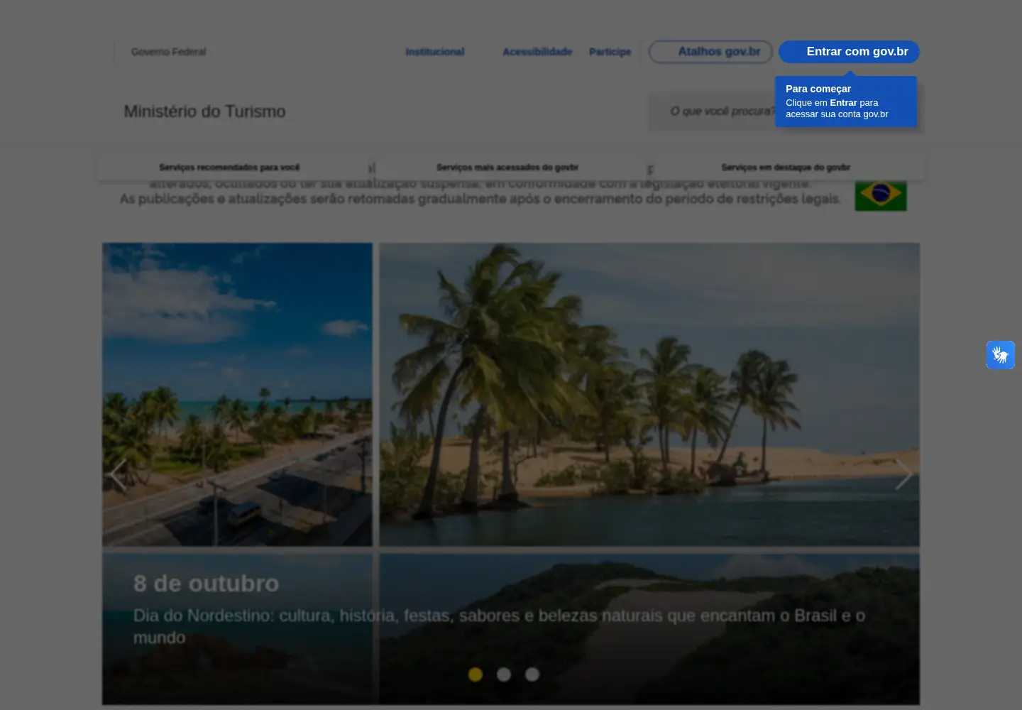 Screenshot of turismo.gov.br