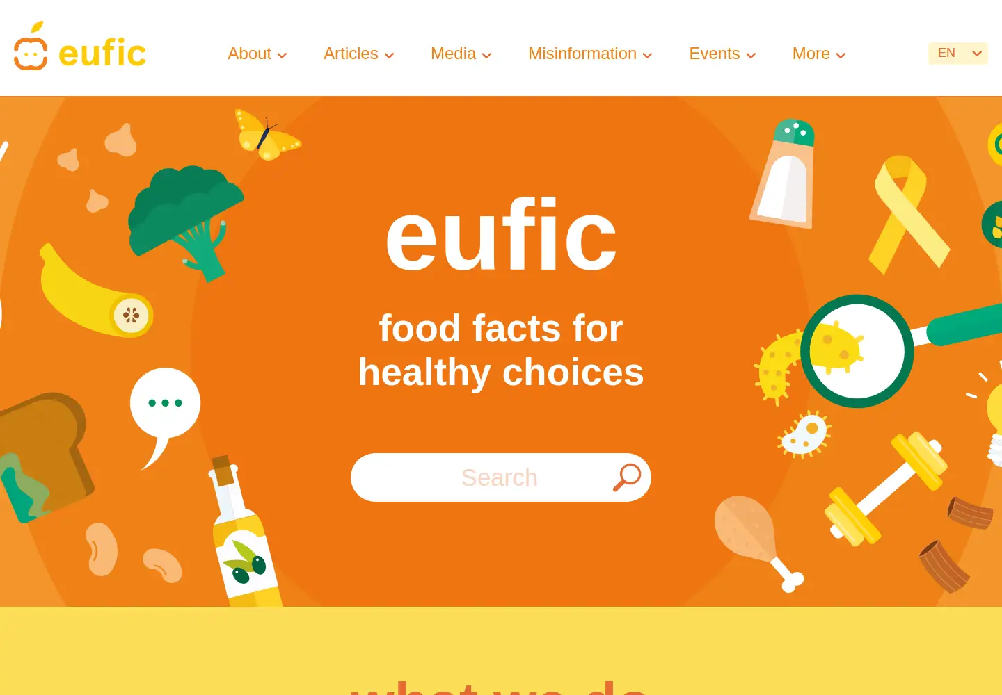 Screenshot of eufic.org