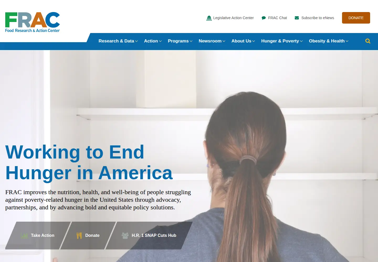 Screenshot of frac.org