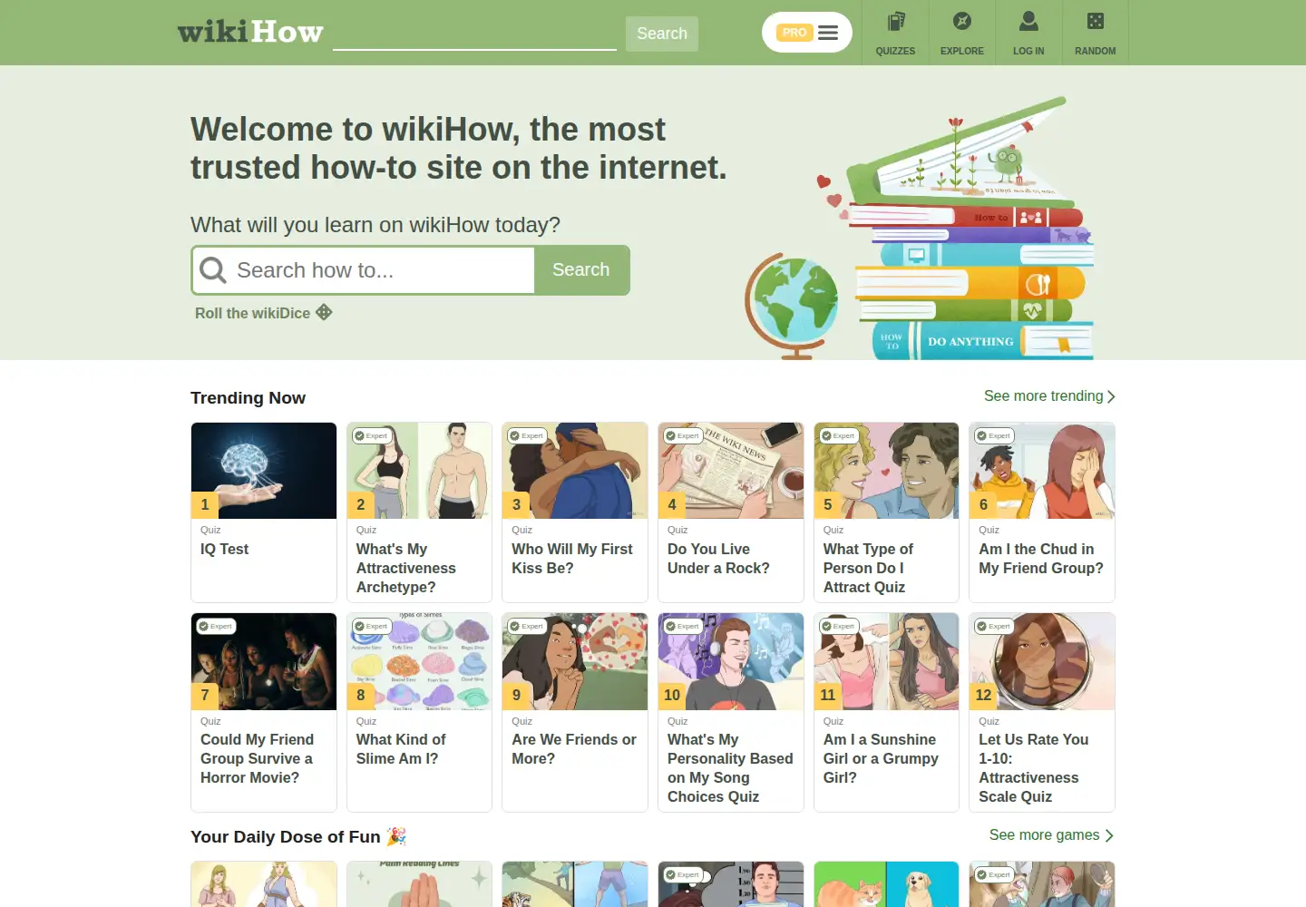 Screenshot of wikihow.com